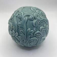 Teal decorative ceramic ball