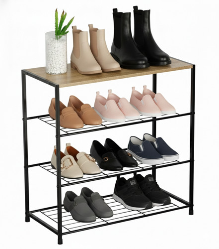 Tier shoe rack metal - shoe,