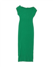 ZARA Womens Maxi Dress UK 8 Small Green Cotton AI07