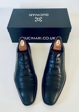 GUCINARI  Mens Leather Oxford SHOES BLACK SIZE 11 (45) Style 609-175