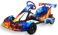 36V Drifting Go Kart Racing Orange Blue LED Electric 3 Speed Bluetooth