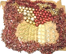 CHRISTMAS TREE DECORATIONS - TOPPER  BAUBLES BOWS STARS DROPLETS TINSEL * JOBLOT