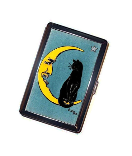 Black cat the moon - cat,