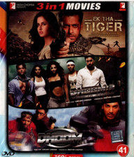 EK THA TIGAR - DHOOM:2 - DHOOM - YRF 3 IN 1 BOLLYWOOD DVD.