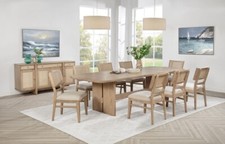 9 PC BEIGE OAK FINISH 110"