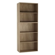 5 Tier Wooden Bookcase Wide