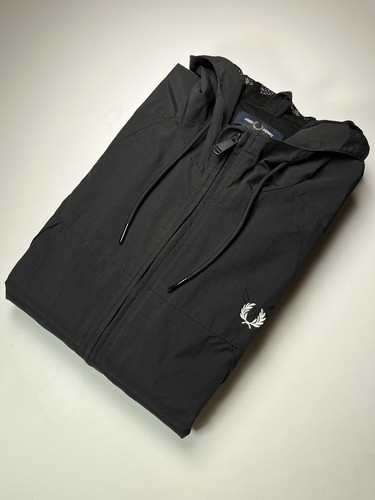 Fred perry black hooded rain - perry, &