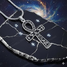 Silver Ankh Pendant Necklace