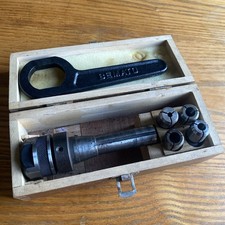 Vintage Draper BEMATO milling Chuck With Accessories In Wooden Box