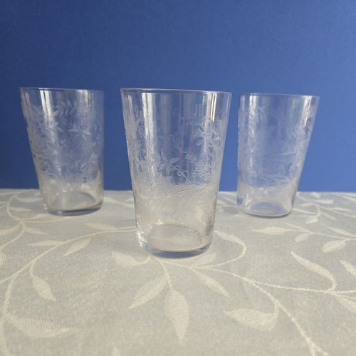 Victorian etched glasses