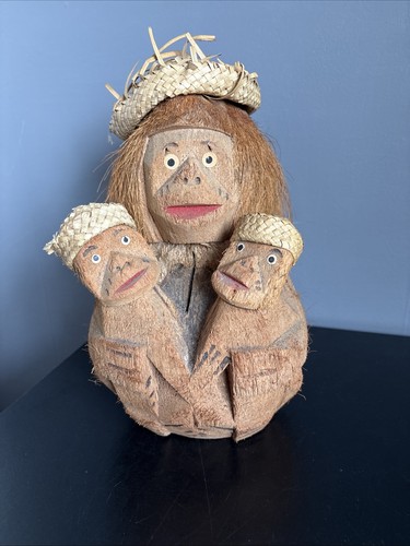 Vintage coconut carved - vintage,
