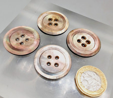 4 Vintage Dark Mother of Pearl