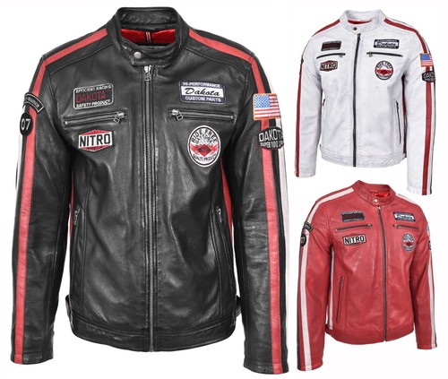 Mens soft leather biker jacket - biker,