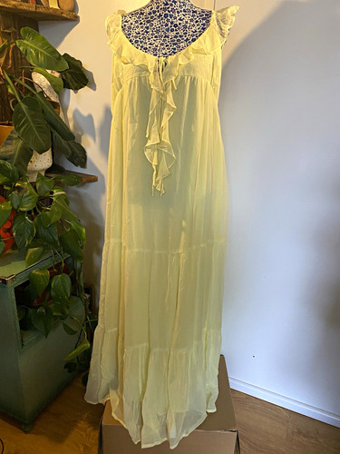 Yellow chiffon ruffle - h&m,