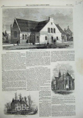 Old antique print - antique, 1857