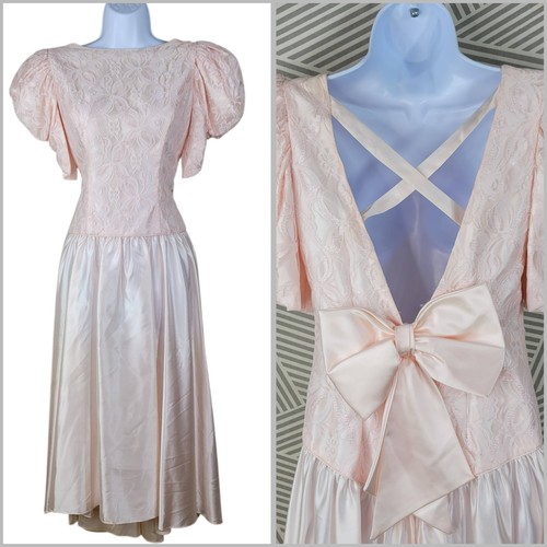Vintage 80s taffeta dress size - 80s,