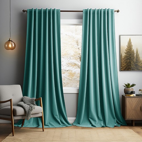 Luxury velvet curtain panels - 2,