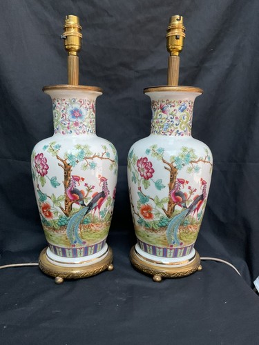 Pair vintage chinoiserie - pair,