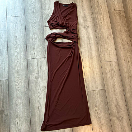 Zara brown sleeveless neck - zara,