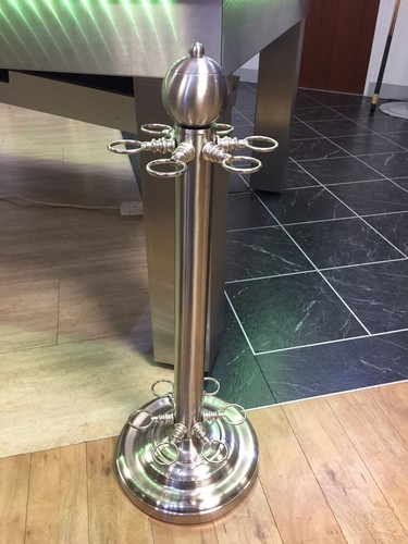 Brushed steel cue stand for - stand,