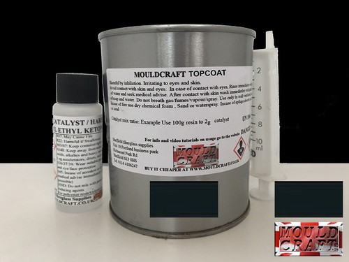 Charcoal topcoat flowcoat 1kg - charcoal,