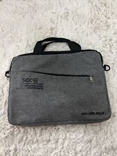 Grey Plaid Pattern Laptop Tablet  Computer Travel Bag Strap Missing