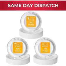 Paper Plates White Disposable Dishes for Wedding Catering Parties 6" 7" 9" inch