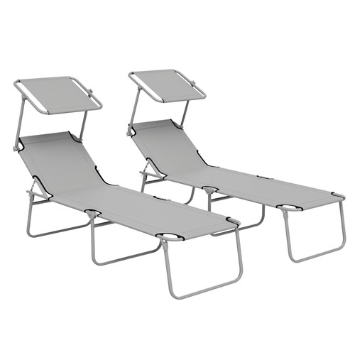 Outsunny folding sun lounger - outsunny,