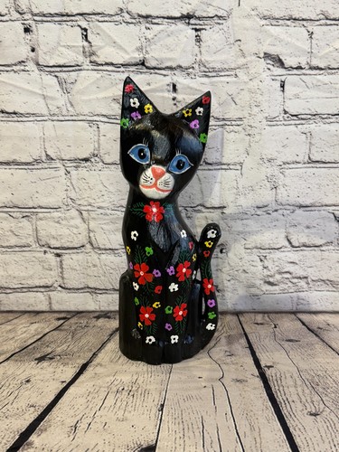 30cm black mix flower wooden - black,