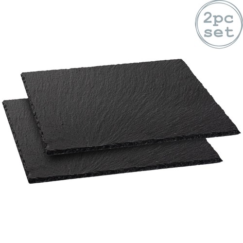 Square slate serving platters - square,