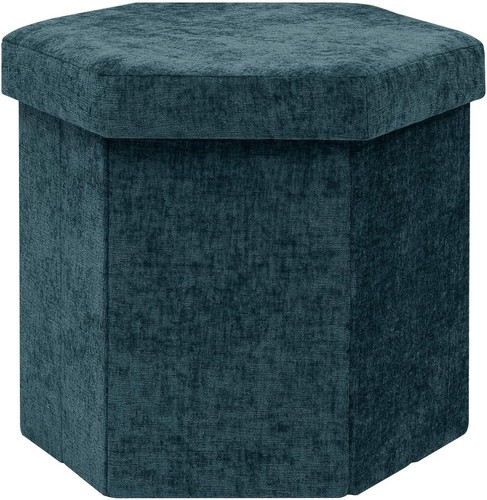 Chenille ottoman storage box - chenille,