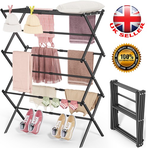 Portable tier clothes airer - portable,