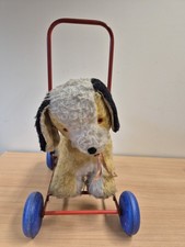 Chad Valley Vintage Push Along Dog Toy Walker Retro Collectable
