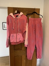 Gorgeous Women’s UNKNOWN Pink Rhinestone Cross Tracksuit Size XS & S Worn Once