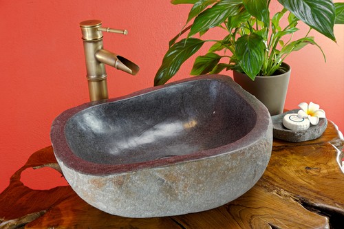 River stone sink 50cm - river,