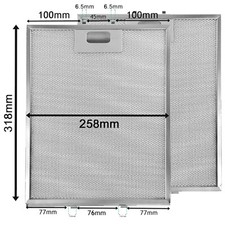 2 Metal Mesh Filters For BELLING Cooker Hood Vent filter 318 x 258 mm