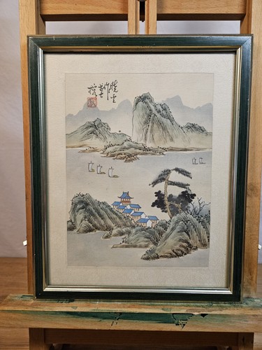 Hand painted oriental silk - oriental,