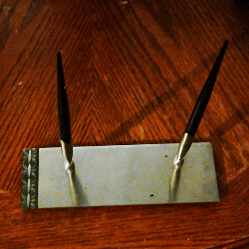 Sheaffer desk set - desk, pen