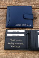 Mens Personalised RFID Leather