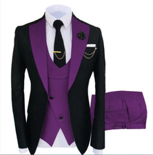 Mens 3 Pcs Suit Groom Bestman