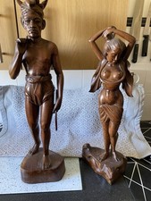 Pair Wooden Statues