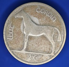 1937 Ireland Eire Irish Half Crown coin, 75% silver coin, Irish Hunter [33572]