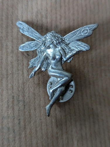 Pewter fairy pin - fairy,