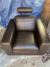 Modern Brown Italian Leather