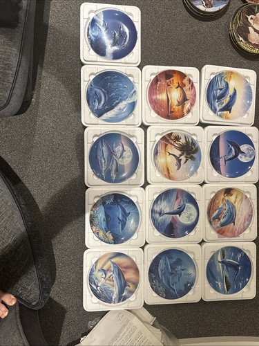 Danbury mint dolphin plates - mint,