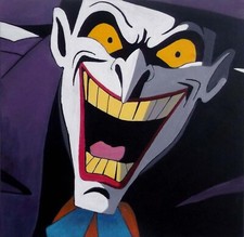 Joker Painting - Acrylic on Canvas 16''x16'' - Batman Animated Series Style