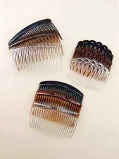 NEW 3 IN 1 Pack Plain Side Hair Combs Slides Grips Hair Accessories, Hair do UK