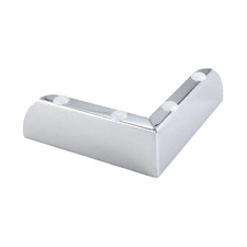 4x Chrome Metal Furniture Corner Legs Feet Sofas Stools Pre Drilled