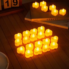 24PCS Flameless Electric LED Candles Realistic Tea Lights Fake Candle Tealight