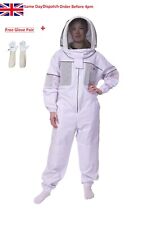 Beekeeping Suit White Bee Safety Protective Cotton Apiary Veil Professional Suit